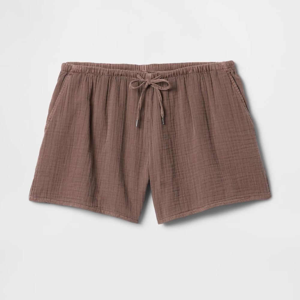 GAP High Waist Brown Shorts with Elastic Waistband